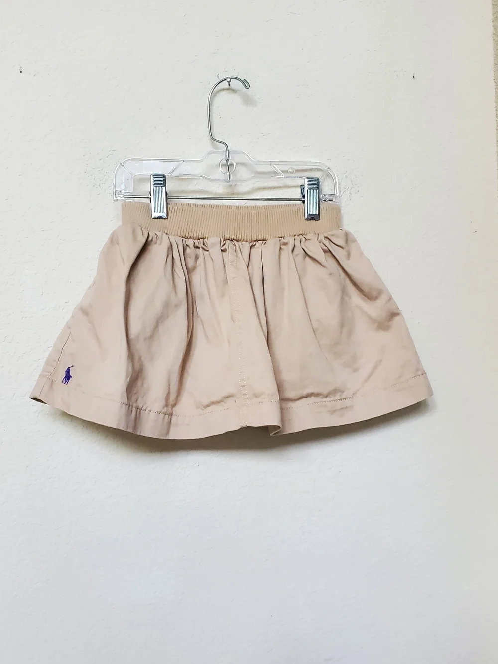 Ralph Lauren Girls' Tan Cotton Skort. Size 24 Mth